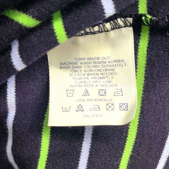 Land's End Men's Casual Stripped Polo Shirt Size M - Picture 5 of 5